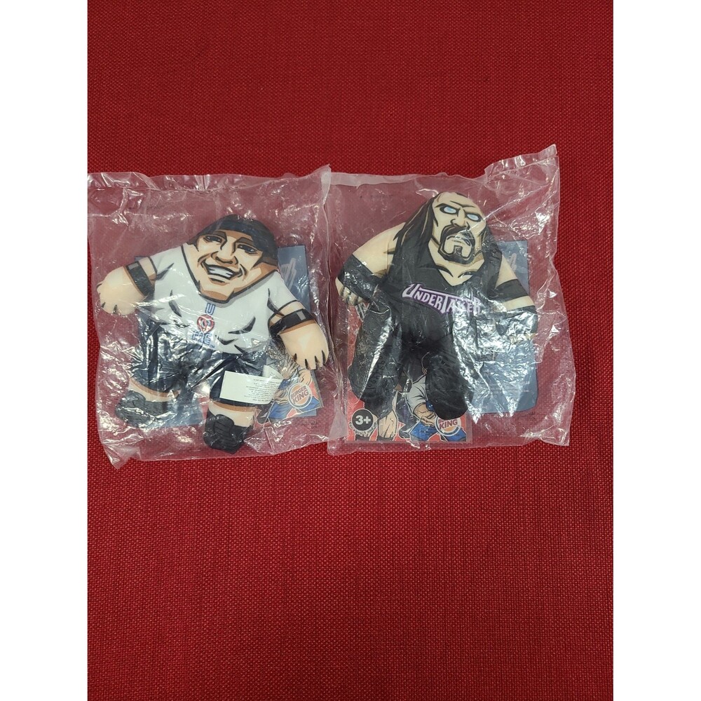 2010 Burger King WWE Kids Plush Undertaker and John Cena Sealed